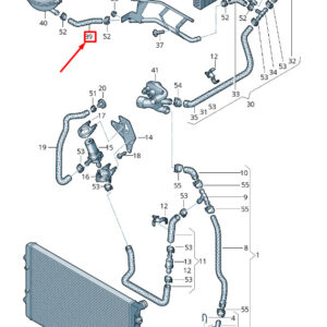 AUDI TT 8J Engine Coolant Hose 8J0121109B ORIGINAL