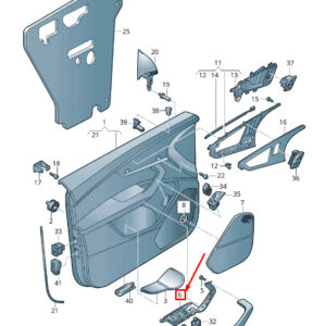 AUDI Q7 4M Front Right Door Window Switch Trim RHD 4M2959522BC5 ORIGINAL