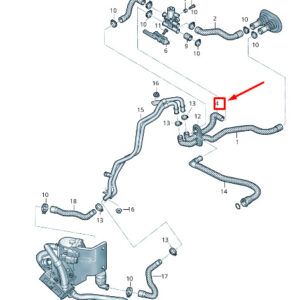 AUDI A4 Avant B8 Engine Coolant Hose 8K1265355 ORIGINAL