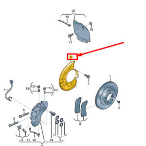 AUDI E-TRON GT Front Left Brake Disc Protection 9J1615311G ORIGINAL