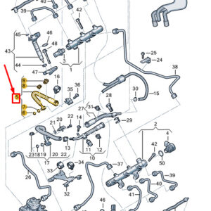 AUDI A8 D5 Fuel Return Line 059130298AH ORIGINAL