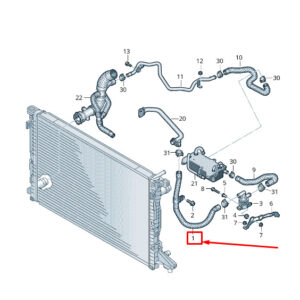 AUDI A6 C8 Engine Coolant Hose 4K0122447K ORIGINAL