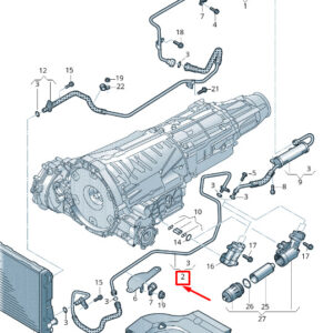 AUDI A4 Avant B8 Gearbox Oil Pressure Line 8K0317817CQ ORIGINAL
