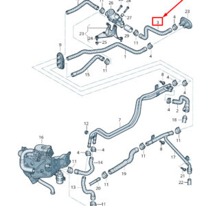 AUDI A6 Allroad 4G Engine Coolant Hose 4G1265373H ORIGINAL