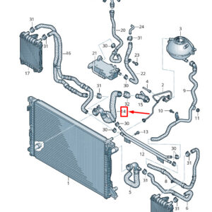 AUDI Q5 FY Engine Radiator Coolant Hose 80A122055AK ORIGINAL