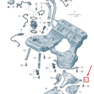 AUDI A8 4N Rear Fuel Tank Support Plate 4N0201781A ORIGINAL