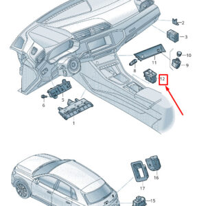 AUDI Q3 F3 Electromechanical Parking Brake Switch 83A927225B ORIGINAL