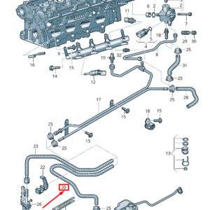 AUDI A1 MK1 Engine Breather Line 8X0201994 ORIGINAL