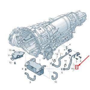 AUDI A6 Avant C7 Engine Oil Pressure Line 4G0317817AA ORIGINAL