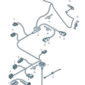AUDI A4 Avant B9 Rear Right Door Wiring 8W0971687AD ORIGINAL