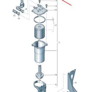 AUDI A4 Avant B9 Fuel Feed Line 8W0201215AD ORIGINAL