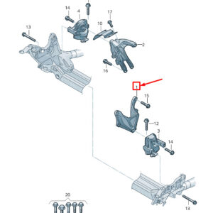 AUDI A4 B9 Left Engine Mounting Bracket 8W0199307F ORIGINAL