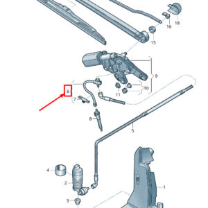 AUDI E-TRON GEN Rear Liftgate Washer Pipe RHD 4K4955961B ORIGINAL