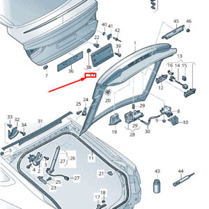 AUDI A5 Sportback F5 Rear Bumper License Plate Bracket 8W8827113B9B9 ORIGINAL