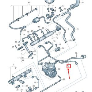 AUDI Q7 4L Fuel Line 059130310AK ORIGINAL