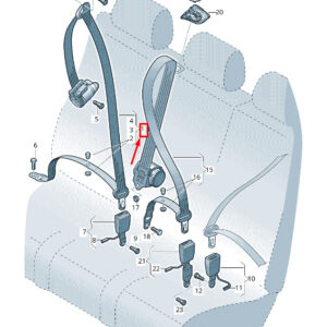 AUDI Q7 4M Rear Left Seatbelt 4M0857805C GWQ 4M0857805CGWQ ORIGINAL