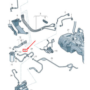 AUDI A3 Sportback 8P Fuel Hose 1K0130307BS ORIGINAL