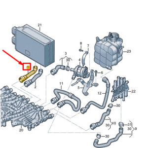 AUDI E-TRON GT Coolant Hose With Quick Release Coupling 9J1121611 ORIGINAL