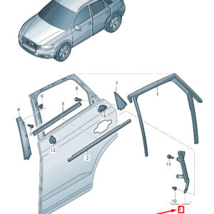 AUDI Q3 8U Rear Left Window Regulator Guide 8U0839067B ORIGINAL