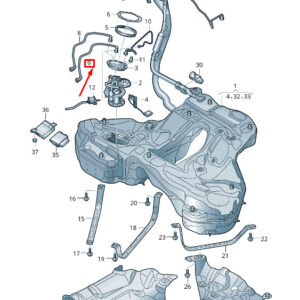 AUDI A6 C8 Fuel Line 4K0201227D ORIGINAL