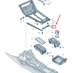 AUDI A6 4A C8 Rear Console Trim Panel 4K08632896PS ORIGINAL