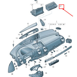 AUDI A3 Sportback 8V Dashboard Radio Unit Retainer 8V0857285B ORIGINAL