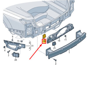 AUDI A8 D5 Rear Right Bumper Cover Reinforcement Seal 4N0807670 ORIGINAL