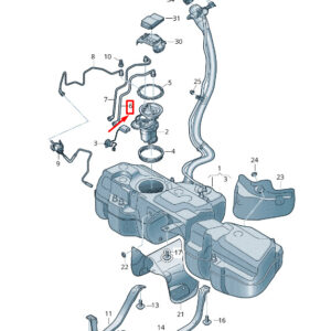 AUDI Q7 4M Fuel Feed Line 4M0201220D ORIGINAL