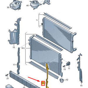 AUDI A3 Sportback 8Y Engine Radiator Sealing Profile 8Y0121331D ORIGINAL