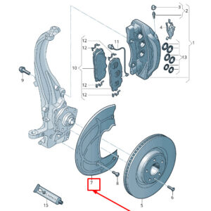 AUDI A8 4N Front Right Brake Disc Cover Plate 4N6615312A ORIGINAL