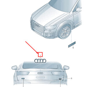 AUDI Q7 4M Rear Tailgate Emblem 4M0853742C2ZZ ORIGINAL