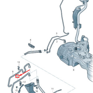 AUDI RSQ3 8U Fuel Tank Vent Hose 8U0201994E ORIGINAL