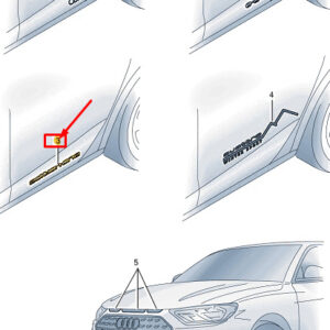 AUDI A1 GB Side Member Decorative Film 82B064317X7K ORIGINAL