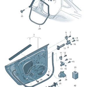 AUDI A5 Sportback F5 Rear Door Catch 8W8839249 ORIGINAL