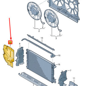 AUDI A8 D5 Right Engine Radiator Air Guide 4N0145334AA ORIGINAL