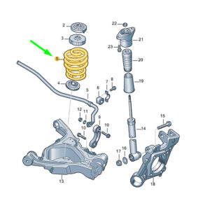 AUDI A6 C6 Rear Coil Spring 4F0511115BD ORIGINAL