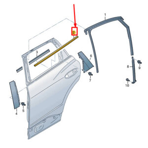 AUDI Q4 E-Tron Rear Right Outer Door Window Molding 89A8394763Q7 ORIGINAL