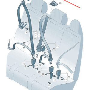 AUDI Q7 4M Upper Rear Seat Belt Cover 4M0857763DT4 4M0857763 DT4 ORIGINAL