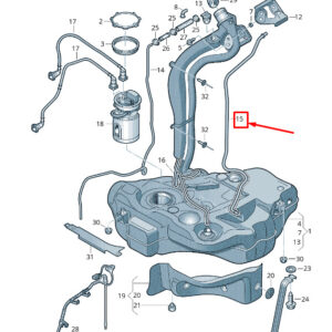 AUDI TT 8J Fuel Tank Breather Line 8J0201183E ORIGINAL