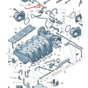 AUDI A4 Avant B8 Engine Vacuum Pipe LHD 8T1131055 ORIGINAL
