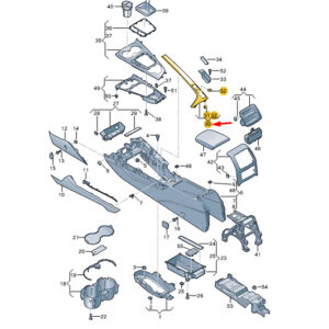 AUDI A4 B9 Center Console Cover Frame Trim LHD 8W1863969R4T4 ORIGINAL