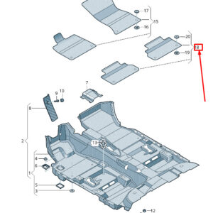 AUDI Q5 FY Rear Floor Mat Set 80A864450A JS1 80A864450AJS1 ORIGINAL
