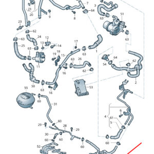 AUDI Q3 8U Engine Coolant Hose 5N0122447BD ORIGINAL
