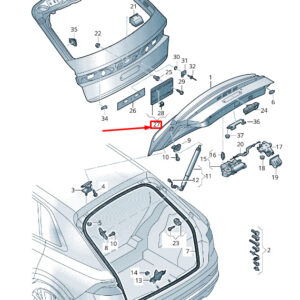 AUDI Q8 4MN Rear License Plate Bracket 8W8827113 9B9 8W88271139B9 ORIGINAL