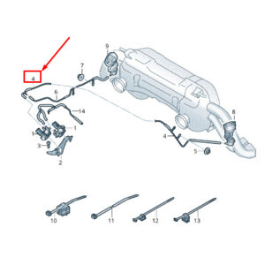 AUDI R8 4S Engine Vacuum Hose 4S0131385C ORIGINAL