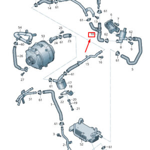 AUDI A8 4N Engine Coolant Hose 4N0122447B ORIGINAL