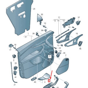 AUDI Q7 4M Front Left Door Window Switch Trim LHD 4M19595216PS ORIGINAL