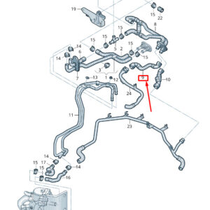 AUDI Q5 8R Engine Coolant Hose 8R0819334AP ORIGINAL