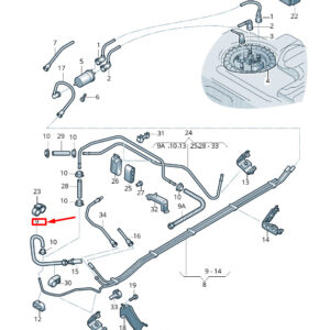AUDI A6 Avant C6 Fuel Supply Hose 4F0201215S ORIGINAL