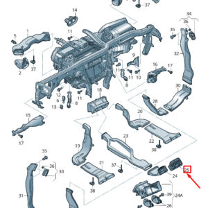 AUDI Q5 8R Rear Center Intake Grille 8K0819203JXYK ORIGINAL